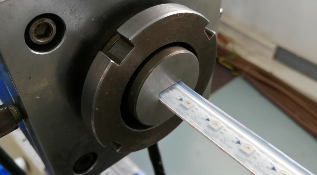 close-up two-color silicon LED strip extrusion